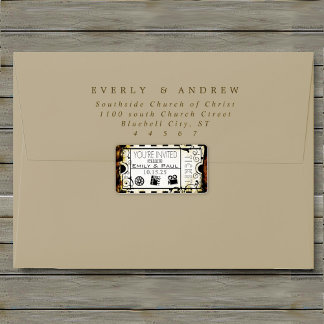 Admit One Save the Date Label