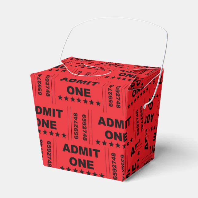 Admit One Take-out Favor Box | Zazzle