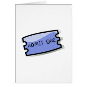 Admit One Ticket Cards (Front)