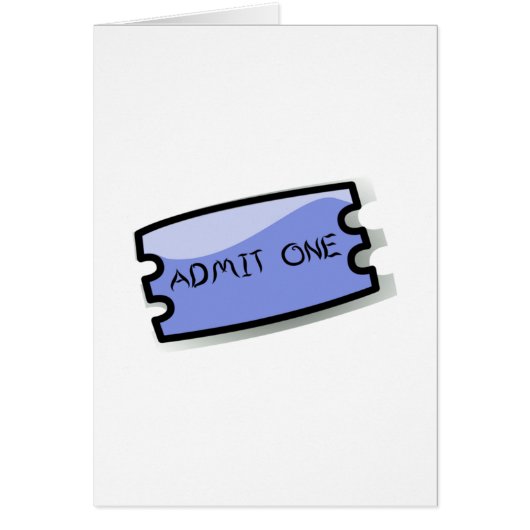 Admit One Ticket Cards (Front)