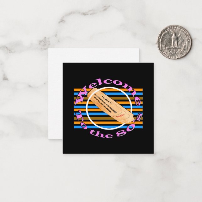 Admit one ticket - to the 80's  note card (Front/Back In Situ)