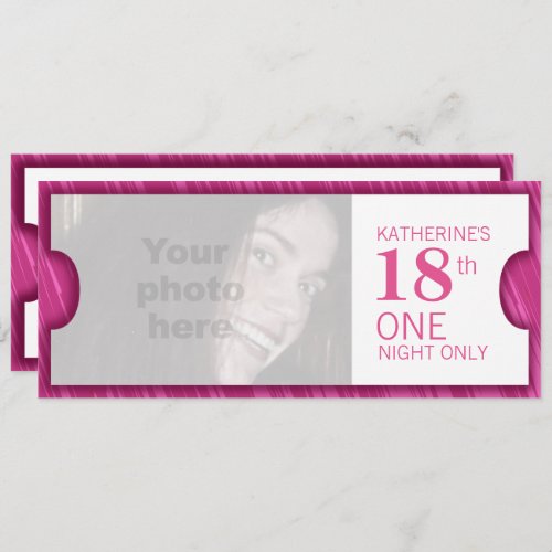 Admit one VIP 18th birthday party invite