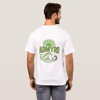 Admyro Waves Men's T-Shirt – Logo Front & Back Des