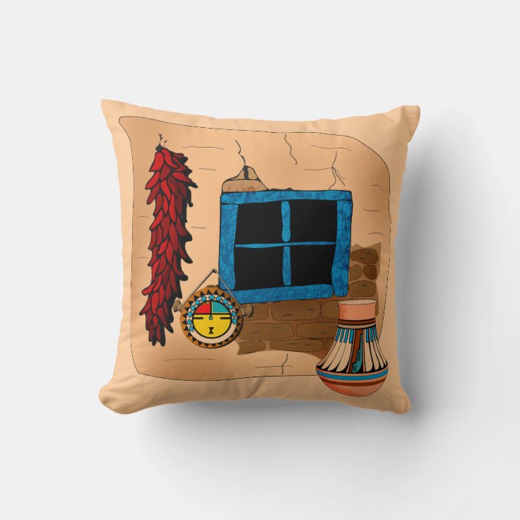 Adobe Casa Throw Pillow Zazzle