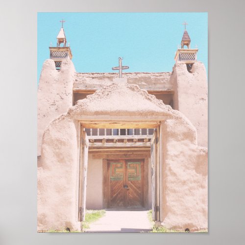 Adobe Church San Jose de Gracia New Mexico Photo Poster