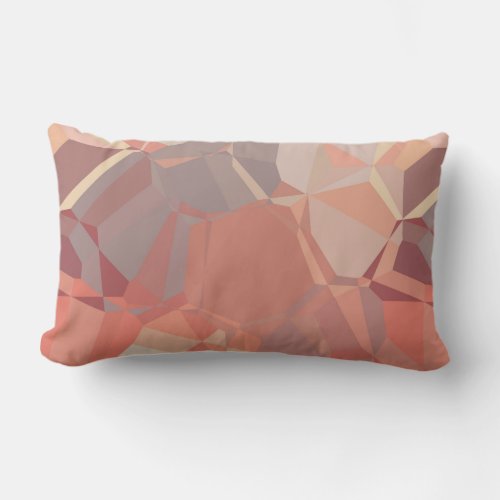 Adobe Clay and Earth Tones Polygons Seamless Lumbar Pillow