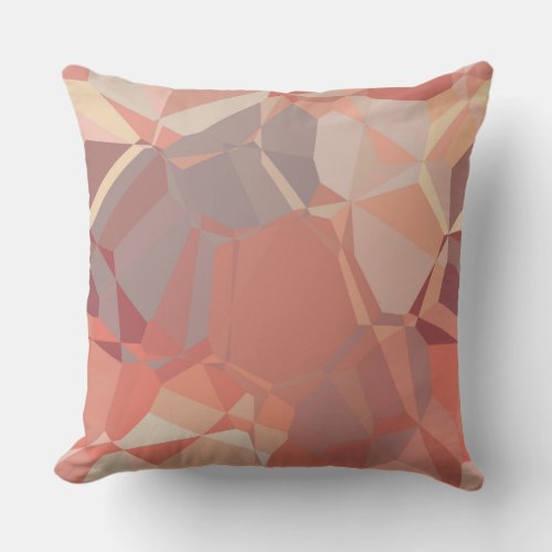 Adobe Clay and Earth Tones Polygons Seamless Outdoor Pillow