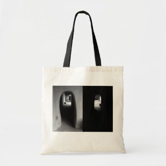 Adobe Corridor: Black and White photos tote bag