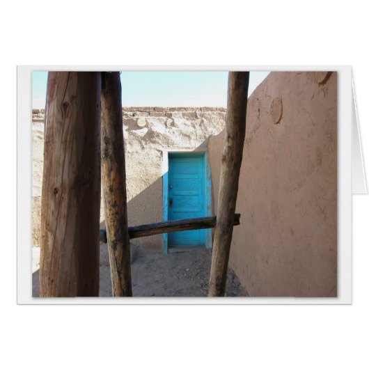 Adobe Door in New Mexico Cards (Front Horizontal)