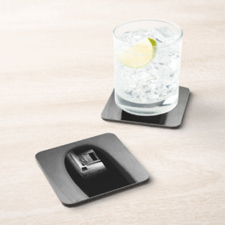 Adobe Doorway Architecture Black & White Photo Coaster