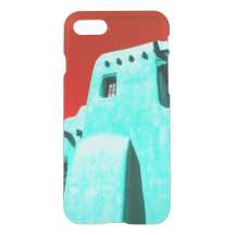 Adobe in coral Red and Turquoise