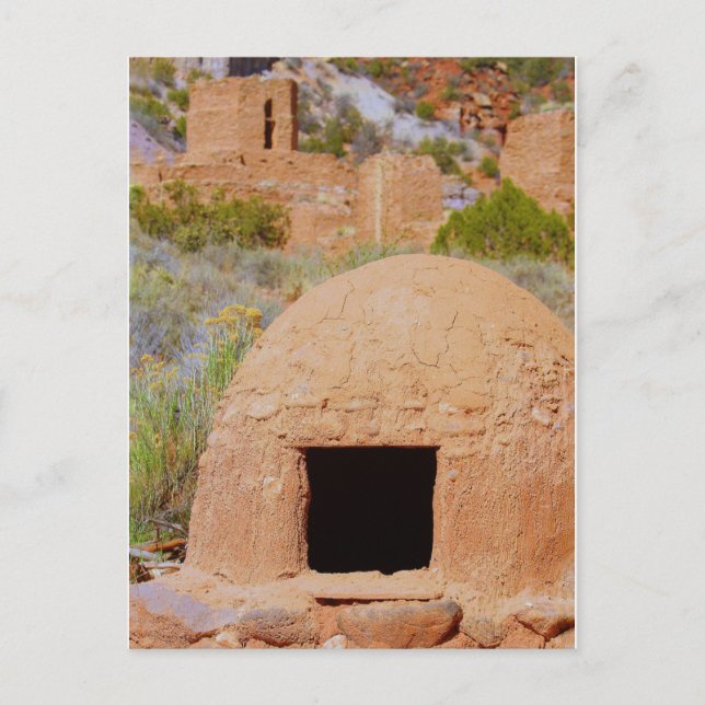 Adobe Oven in New Mexico Postcard (Front)