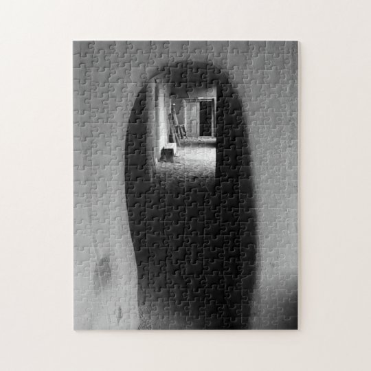 Adobe Passageway: Black & White photo Jigsaw Puzzle