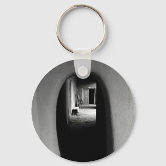 Adobe Passageway: Black & White photo Keychain