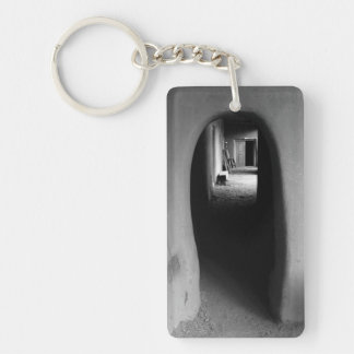 Adobe Passageway: Black & White photo Keychain