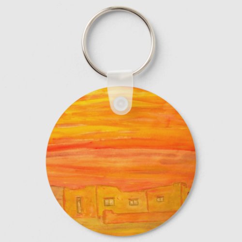 adobe sky santa fe keychain