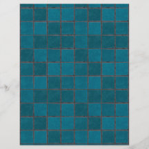 Adobe Terracotta Teal Tiles Craft Paper