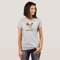 Adobo T-shirt, Gold with Line Drawings T-Shirt
