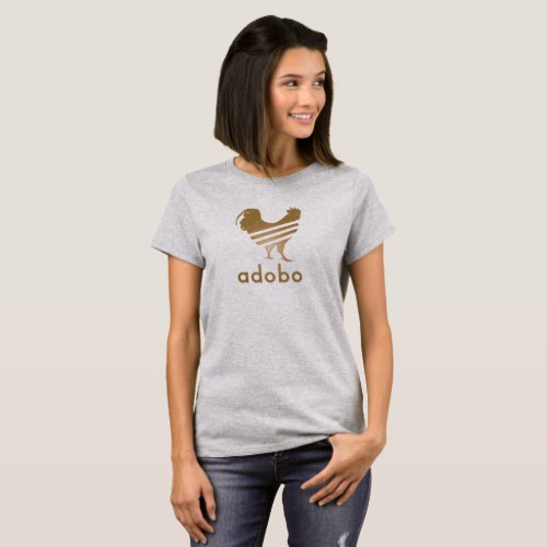Adobo T_shirt Gold with Line Drawings T_Shirt