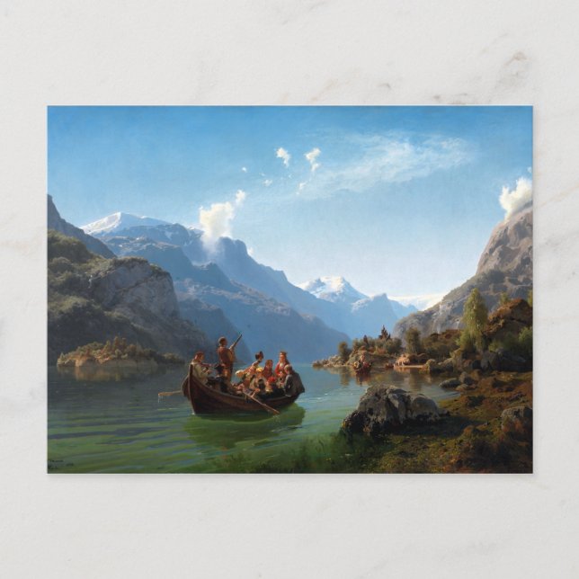 Adolph Tidemand & Hans Gude Bridal Procession Postcard (Front)