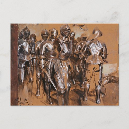 Adolph von Menzel Armor chamber fantasy CC0095  Postcard