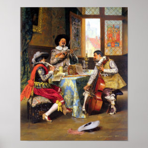 ADOLPHE LESREL-THE MUSICAL TRIO-PRINT POSTER