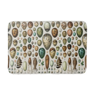 Adolphe Millot Dark Academia Vintage Bird Egg Art Bath Mat