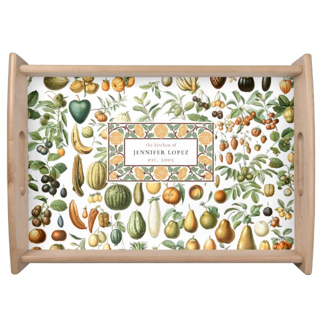 Adolphe Millot Fruit Pattern Serving Tray (Front)