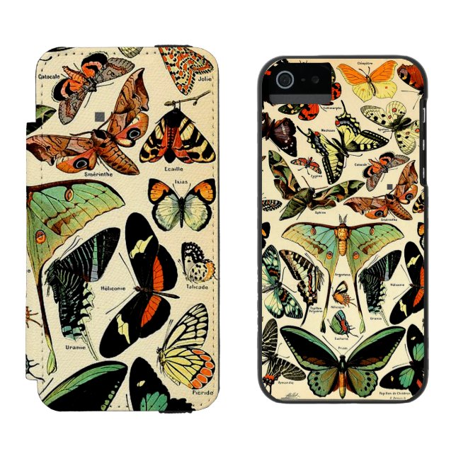 Adolphe Millot Papillons Incipio iPhone Wallet Cas (Side by Side)