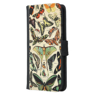Adolphe Millot Papillons Samsung Galaxy Wallet Cas