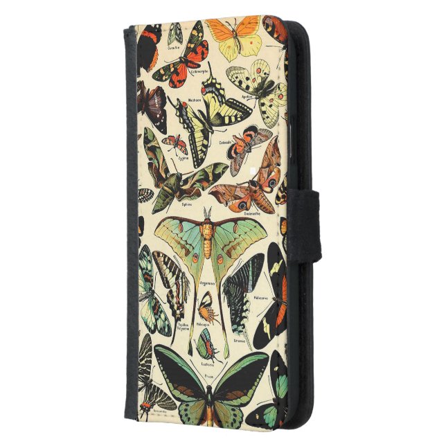 Adolphe Millot Papillons Samsung Galaxy Wallet Cas (Left)