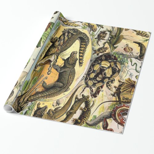Adolphe Millot Reptiles 1 Wrapping Paper