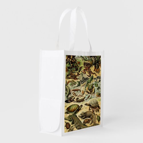 Adolphe Millot Reptiles 2 Grocery Bag