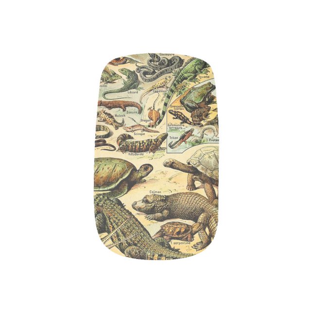 Adolphe Millot Reptiles 2 Minx Nail Wraps (Left Thumb)