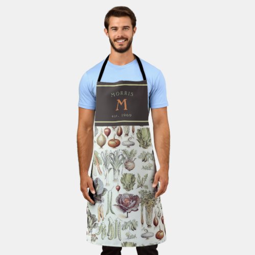 Adolphe Millot Vegetable Kitchen Apron