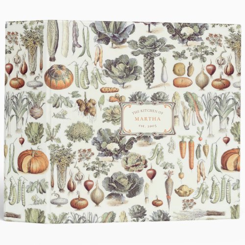 Adolphe Millot Vegetables 3 Ring Binder