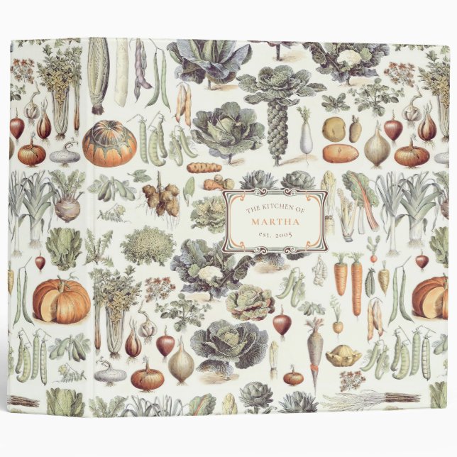 Adolphe Millot Vegetables 3 Ring Binder (Front/Spine)