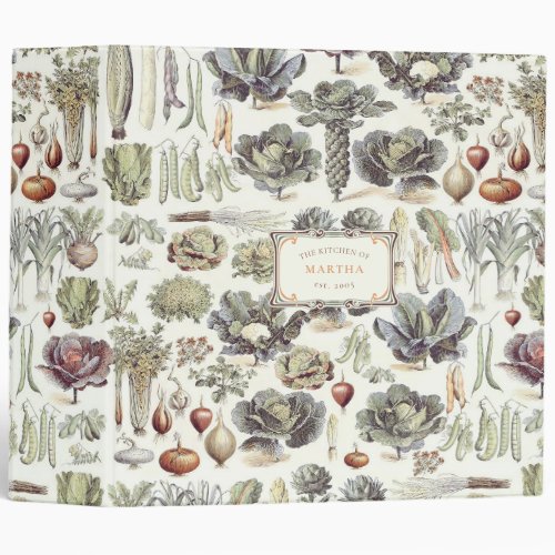 Adolphe Millot Vegetables 3 Ring Binder