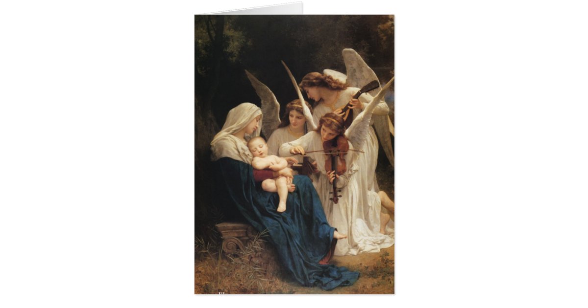 Adolphe-William Bouguereau. Song of the Angels Card | Zazzle