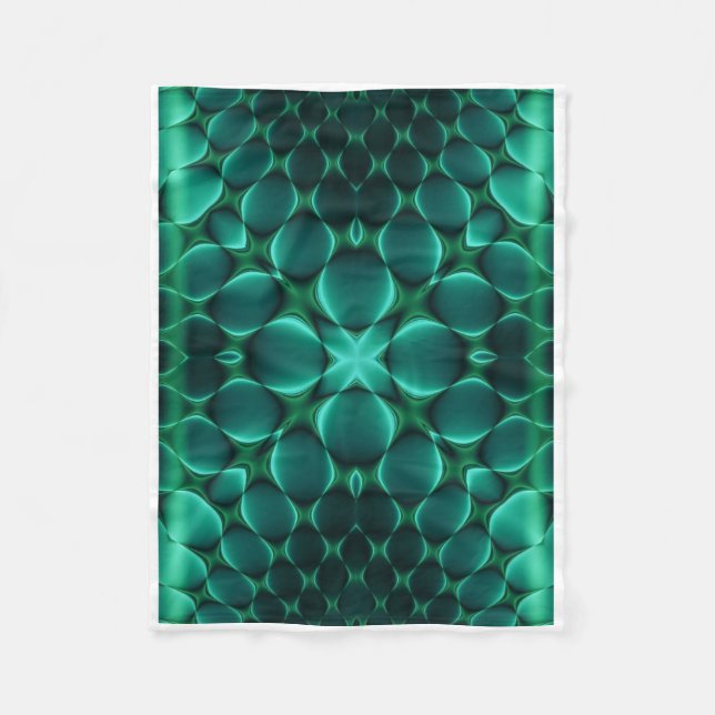 ADOM Abstract Green Pattern Throw Blanket (Front)