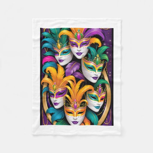 ADOM Carnival Masquerade Masks Blanket