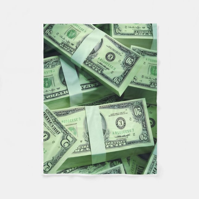 ADOM Cash Money Stack Throw Blanket (Front)
