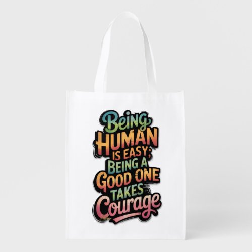 ADOM "Courage" Men's Graphic T-Shirt Grocery Bag