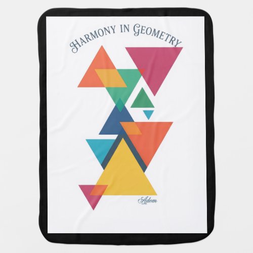 ADOM Geometric Art Long-Sleeve Tee Baby Blanket