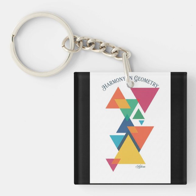 ADOM Geometric Art Long-Sleeve Tee Keychain (Front)