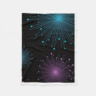 ADOM Glowing Fireworks Abstract Blanket