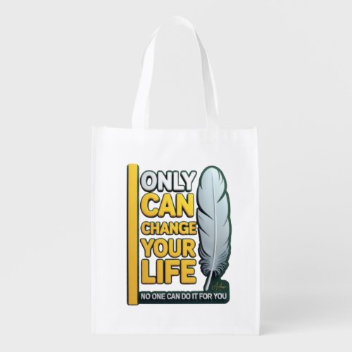 ADOM "Life Change" Women's Graphic Tee Grocery Bag