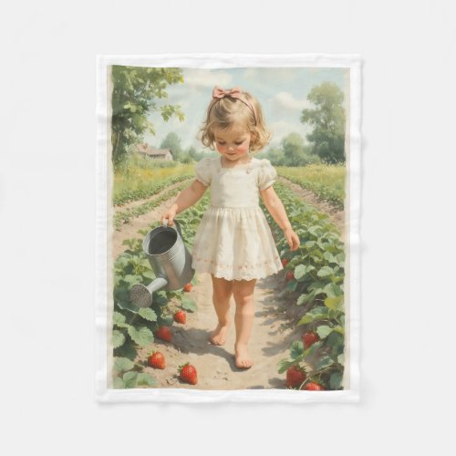 ADOM Little Strawberry Harvester Blanket
