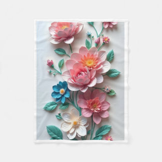 ADOM Paper Flower Art Throw Blanket