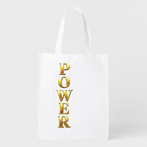 ADOM Premium Inspirational "POWER" Graphic Women's Grocery Bag